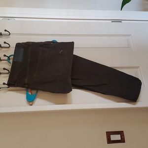 Zara man chocolate brown corduroy skinny leg jeans.